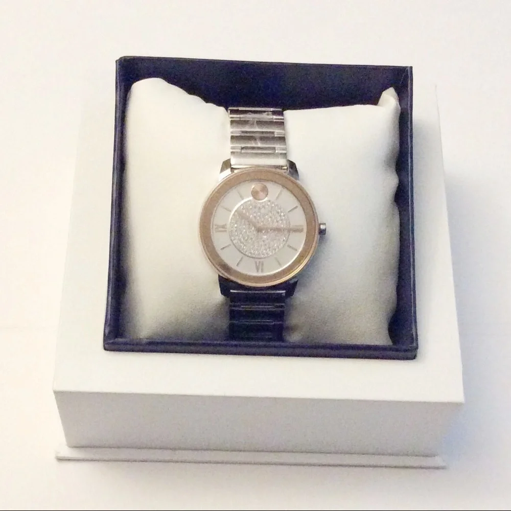 Movado Bold Trend Crystal Quartz Dial Ladies Watch
